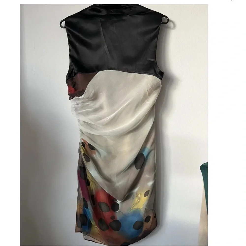 Unbelievable 100% Silk Vintage Catherine Malandrino 2000s dress 10 y2k - Picture 8 of 9